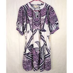 New Nurture by Westbound purple floral dress Size Med Petite Tropical Resort